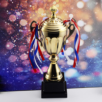 Trophée en métal plaqué or pas cher avec base en acrylique, logo personnalisé gravé, style sportif, étanche, récompenses de compétition, souvenir