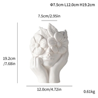 Vase en céramique de Style nordique créatif fleur insérer porte-stylo maison décoratif doux objets fille fleur tête poterie et émail