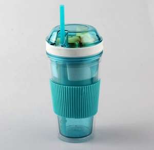 Gobelet à jus en plastique de couleur bonbon, gobelets en plastique réutilisables avec couvercle en dôme, paille, sans BPA, fabriqué au Vietnam - Product Image 4