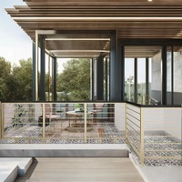 Rampe d'escalier en métal durable et personnalisable, et systèmes de balustrades pour villas