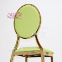 Chaise de banquet VIP moderne et personnalisée en or brillant pour événements, dossier rond, pour la Foire de Canton 2026 – En vente