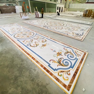 Fabricant de carreaux de médaillon en marbre au jet d'eau à fleurs du golfe d'Arabie Carreau d'incrustation à motif de marbre pour le projet de villa du palais royal - Product Image 4