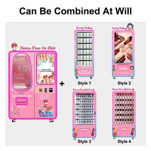 Shopping Mall pink Combo Printer Machine Smart Press-on <b>Nail</b> & Beauty Vending Machines for Retail Items Cosmetics - Product Image 5