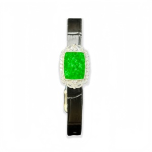 Bracelet en jadéite birmane de qualité supérieure, grade A, carré, unisexe, cadeau en jadéite birmane (avec NGTC) - Product Image 1