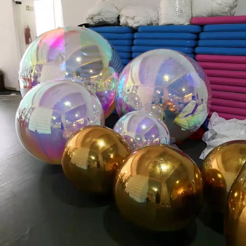 Wedding stage decoration inflatable foil balloon/Silver Mirror Sphere ball