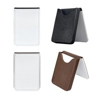 Vente en gros de porte-cartes nominatives en cuir PU Porte-cartes de crédit Porte-cartes de visite vierge par sublimation