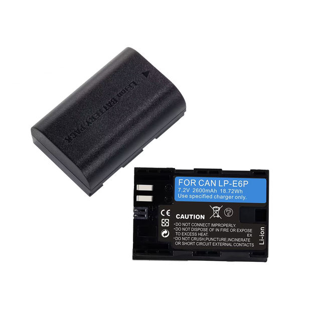 For Canon EOS R6 Mark II III 5D Mark IV R5C 5DS R Cameras Bateria De Repuesto 7.2V 2600mAh LP-E6P Digital Battery Accessories