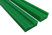 Rail de guidage en nylon plastique sur mesure, bande de glissière en plastique, bande PE pour machines