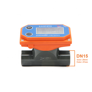 Đồng hồ đo lưu lượng nước không dây PVC kết nối nước 5-100l/Gal/m3/qts ZJPVC-BT01-DN15 Cảm biến lưu lượng nước thải - Product Image 1