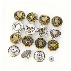 Yeni Stil Yüksek Kaliteli Modern 17mm Aksesuarlar Perçinler Özel Logo Kot Çinko Alaşım Kaplama Kot Düğmesi - Product Image 6
