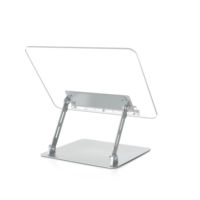 Support de tablette PC portable multifonctionnel réglable et pratique en bois transparent, écologique, pour usage au bureau