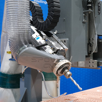 Machine de fraisage CNC 4 axes en promotion pour le travail du bois, la sculpture, la découpe de métal, avec couteau oscillant CCD et fonction de fabrication de panneaux 3D, dotée d'un moteur ATC