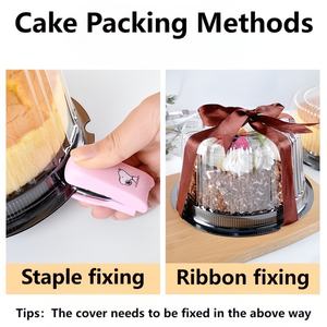 Xiamen Plastic Disposable <strong>Cake</strong> Containers With Dome Lids <strong>Cake</strong> Board Round <strong>Bundt</strong> Tiramisu Boxes Brownie Holder Display Containers - Product Image 5