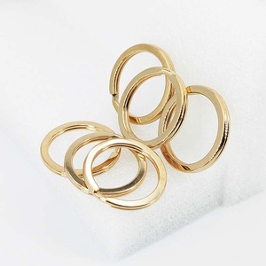 Qualité Non décoloration porte-clés métal fendu anneau plat porte-clés <span class=keywords><strong>dor</strong></span>é 25mm porte-clés fournitures pour bricolage porte-clés fabrication de bijoux - Product Image 4