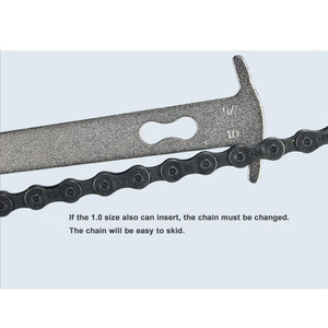 Medidor de desgaste de cadena de bicicleta, herramienta de acero para reparación de bicicletas, mide la elasticidad de la cadena y reemplaza la regla estándar Gj47044 - Product Image 5