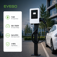 EVEGO Compatible con OEM y ODM, Fácil Instalación, 30A, Certificado CE TUV, Estación de Carga de Pared de 7kw, Cargador EVSE IK10 CCS2 CCS1 DC