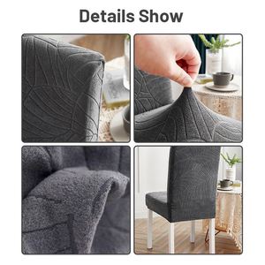 Housse de chaise jacquard pour mariage, 2 pièces, élastique en spandex, demi-housse de siège de chaise de salle à manger pour banquet - Product Image 6