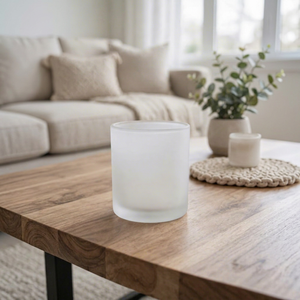 Jarrón Cilíndrico de Vidrio Esmerilado de 3 Pulgadas de Diámetro, Decoración Minimalista para el Hogar, Porta Flores de Mesa - Product Image 1