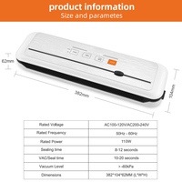 Machine de mise sous vide pour cuisine OEM, bouton tactile intelligent, 8 en 1, pour aliments secs et humides, mode sous vide