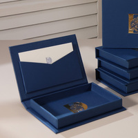 Scatola Portagioie a Forma di Mini Libro Riciclabile ed Ecologica con Stampa Logo Personalizzato Stile Semplice
