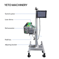 Machines de marquage laser CO2 portables pour métaux, avec codeur CO2 et convoyeur pour numérotation par lots