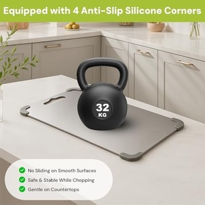 Nouvelle Planche à Découper Créative en Silicone Épaissi Antidérapante en Acier Inoxydable pour Fruits, Bacs à Pétrir et Protège-Planches à Découper - Product Image 3
