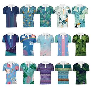 Camiseta Sublimada con Logotipo Personalizado, Secado Rápido, Manga Corta, Diseño Floral, Camiseta de Golf de Poliéster, Polo Personalizada - Product Image 2