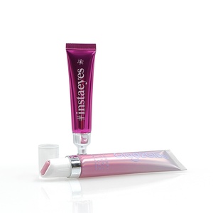 Tube cosmétique en aluminium souple D19mm avec pompe à lotion pour crème contour des yeux, impression sérigraphique, tube échantillon pour soins de la peau - Product Image 3