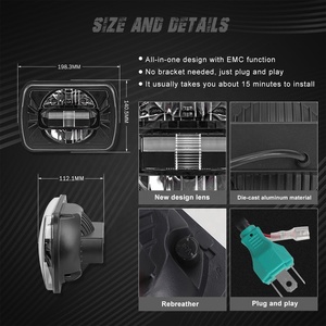 Đèn Xe Địa Hình Đèn <span class=keywords><strong>Led</strong></span> 24 12V Đèn Xe Tải Pickup Cho Faros Loa Jw <span class=keywords><strong>Led</strong></span> 7X6 <span class=keywords><strong>7X5</strong></span> Pulgadas Đèn Pha <span class=keywords><strong>Led</strong></span> 5X7 - Product Image 5