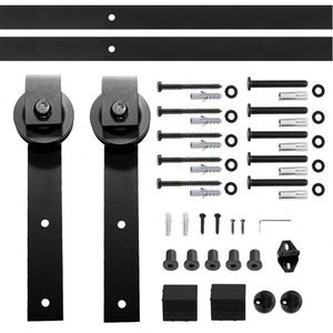 WEKIS Rail coulissant en acier au carbone noir de haute qualité pour porte de grange, design moderne, garantie de 2 ans - Product Image 2