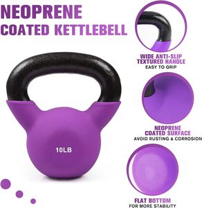 Kettlebell en fonte massif recouvert de néoprène pour le cross-training, la perte de poids et l'entraînement de force - Product Image 2