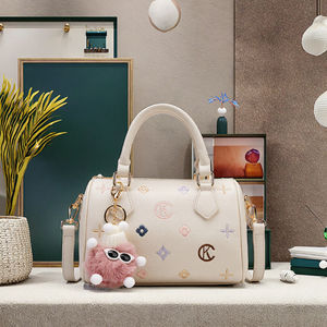 Borsa Boston Casual di Lusso per Donna con Cerniera Design Geometrico Personalizzata Portatile a Forma di Cuscino Impermeabile con Fodera in PU 20-35L - Product Image 4