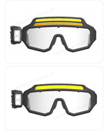 Linterna frontal LED recargable para bicicleta, linterna frontal impermeable para montar en bicicleta de noche, linterna de seguridad para ciclismo