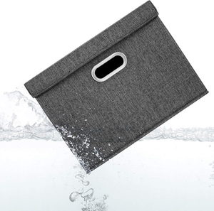 Foldable Heavy Duty Waterproof Linen Space Saving Fabric Toy Clothes <b>Bedding</b> Storage <b>Box</b> for Home Organization Wardrobe Drawer - Product Image 3