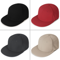 Topi Snapback Logo Kustom 6 Panel Terstruktur Flat Bill Dapat Disesuaikan Topi Baseball Kasual Street Fashion Dewasa