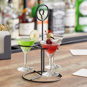 Support <span class=keywords><strong>de</strong></span> présentation à trois niveaux en verre et métal pour vins, idéal pour les dégustations en <span class=keywords><strong>fête</strong></span> ou en <span class=keywords><strong>magasin</strong></span> - Product Image 1