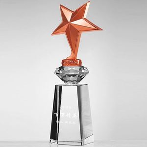 Custom Golden Metal Trophy, With Crystal Base Award for Souvenir Business Gifts Crafts/ - Product Image 5