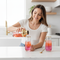 Ensemble de shakers à cocktails portables modernes et durables en gros avec gobelets en plastique et couvercles pour fêtes, outils de bar et cadeaux