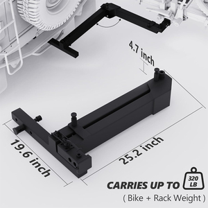 Adaptateur d'<span class=keywords><strong>attelage</strong></span> de bras oscillant à 90 degrés pour récepteur de 2 pouces Capacité de poids de 320 lb Porte-vélo Swing Away Porte-vélo monté sur <span class=keywords><strong>attelage</strong></span> - Product Image 4