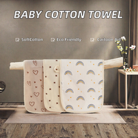 Meilleure serviette apaisante et lavable en coton écologique, motif ours arc-en-ciel rose, petit rectangle, pour bébé, idéale pour les nouveau-nés et l'usage domestique