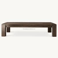 Table de salle à manger américaine simple en bois naturel rectangulaire Tables de salle à manger en bois massif Restaurant Hôtel Maison Meubles personnalisés
