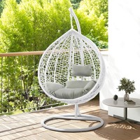 Vente en gros de mobilier d'extérieur personnalisé Chaise de salon hamac pour terrasse suspendue Balcon pour jardin Balançoire en rotin avec support