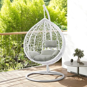 Venta al por mayor de muebles de exterior personalizados, silla de sala de estar, hamaca, Patio, balcón colgante, jardín, <span class=keywords><strong>Columpio</strong></span> de ratán con soporte - Product Image 2