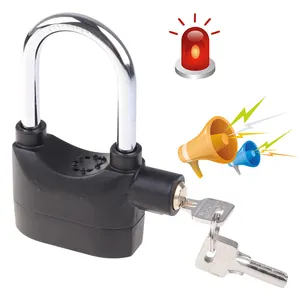 High decibel Outdoor 110 dba Siren Aluminum Alloy alarm padlock for motorcycle with alarm