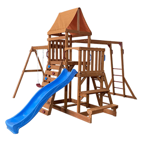<span class=keywords><strong>Columpio</strong></span> de <span class=keywords><strong>Madera</strong></span> para Niños de Jardín de Infancia, Tobogán de <span class=keywords><strong>Madera</strong></span> para Exteriores con Barra de Mono - Product Image 3