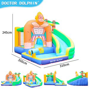 Inflatable Water <b>Slide</b> Bounce House with Splash <b>Pool</b> and Climbing Area for Outdoor Kids Play - Product Image 3