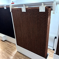 Rideau d'air 7090 pour serre et élevage avicole, coussin de refroidissement par évaporation en nid d'abeille, rideau humide avec cadre