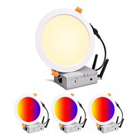 Lampu Panel Gouly Morden Desain Modern 15W, Lampu Downlight LED, Lampu Plafon untuk Pencahayaan Interior Rumah dengan Kontrol Wifi Cloud