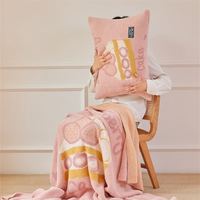Couverture tricotée en polyester jacquard doux et personnalisé avec visage souriant, offre spéciale XL, pour l'hiver