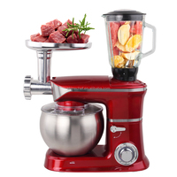 Robot pâtissier multifonction 5 en 1 de 1000 W, 6 L, pour la pâte à pain, les gâteaux, les préparations culinaires, avec accessoires
